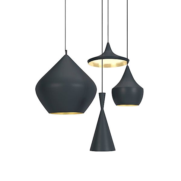 Tom Dixon Beat Range Round Pendellampe 4fl schwarz günstig online kaufen