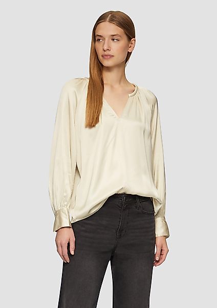 s.Oliver Langarmbluse Satinbluse im Relaxed Fit günstig online kaufen