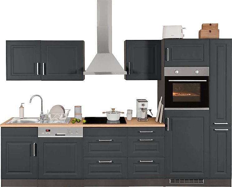 HELD MÖBEL Küchenzeile "Stockholm", Breite 310 cm, mit hochwertigen MDF Fro günstig online kaufen
