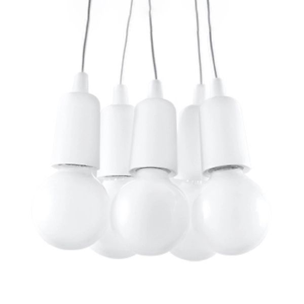 Sollux Lighting Hängeleuchte Diego 5 Grau günstig online kaufen