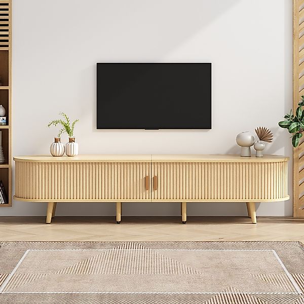MODFU Lowboard TV-Schrank in Walnuss-MDF (Wohnzimmermöbel, günstig online kaufen