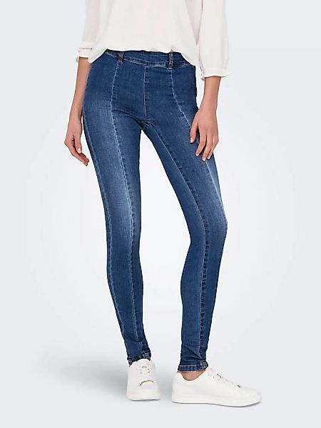 ONLY Skinny-fit-Jeans "ONLWAUW MID SK ZIP CUT DNM" günstig online kaufen