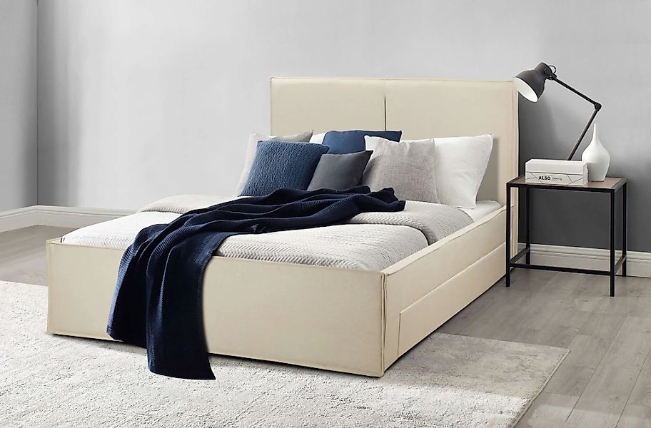 OTTO home Polsterbett "Hamar Cosy, 300 KG belastbar Leinenoptik, gepolstert günstig online kaufen