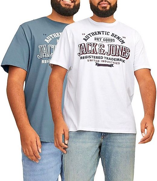 Jack & Jones PlusSize Print-Shirt (2er-Pack) Big Size Übergrößen T-Shirts i günstig online kaufen