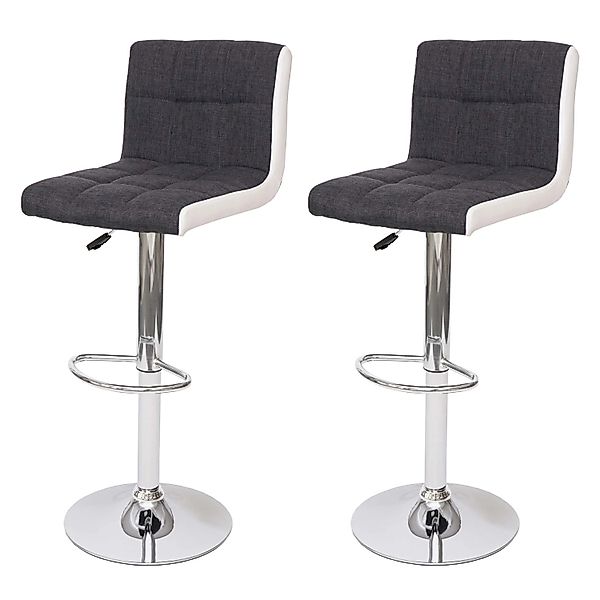 PROREGAL 2er-Set Barhocker Gepolstert Mit Lehne Sitzhöhe 63-87cm Höhenverst günstig online kaufen