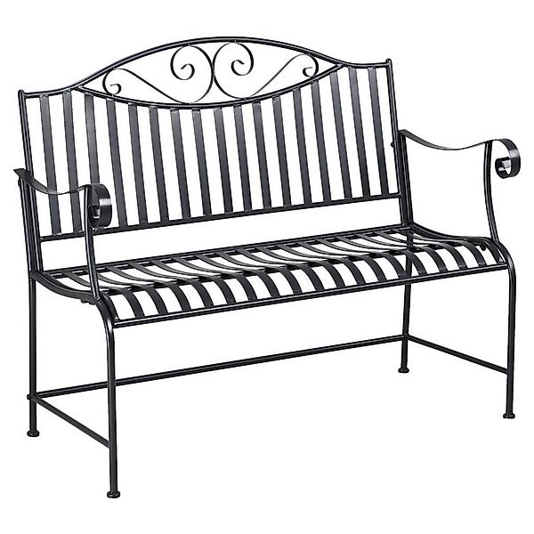 Outsunny Gartenbank grau Metall B/H/L: ca. 54x96x116 cm günstig online kaufen