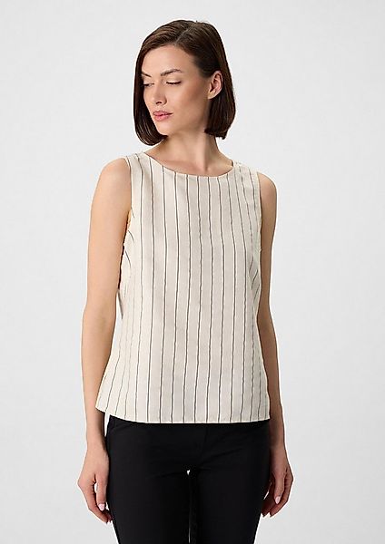 comma Blusentop Bluse Top aus Leinenmix mit Nadelstreifen günstig online kaufen