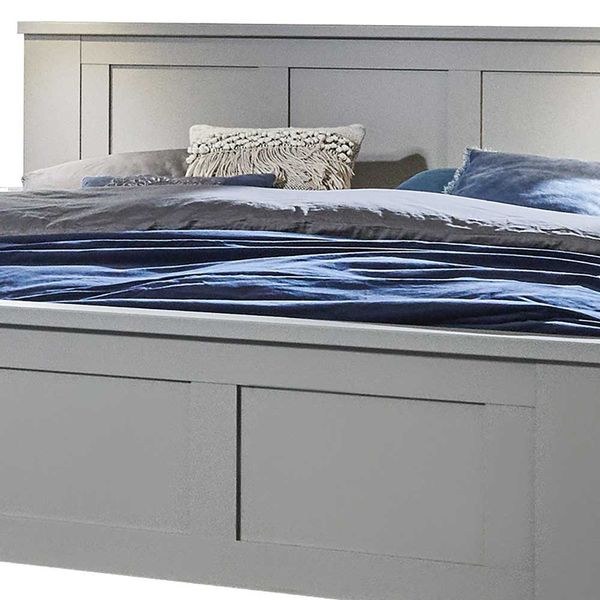Landhausbett Hellgrau Made in Germany 48 cm Einstiegshöhe günstig online kaufen