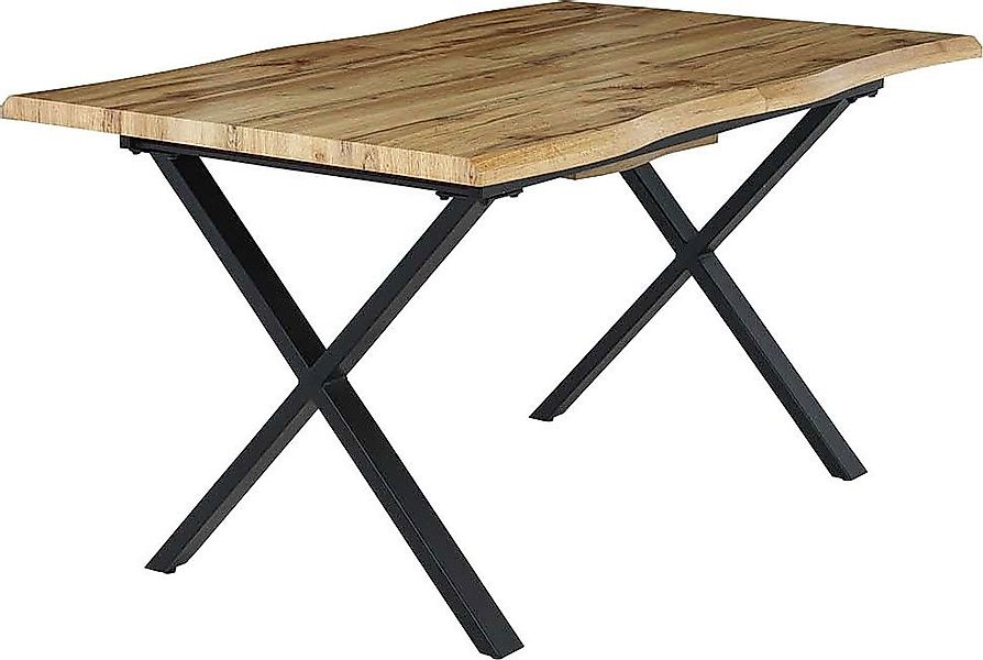 Jockenhöfer Gruppe Esstisch Martin, Ausziehtisch in Baumkantenoptik, 2 Größ günstig online kaufen