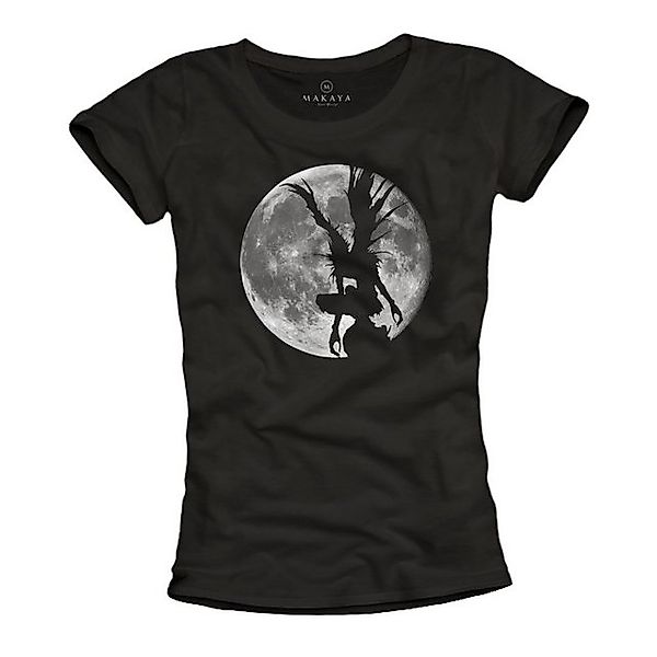 MAKAYA T-Shirt Damen Death Anime Top Manga Damenshirt Print Note Mond günstig online kaufen