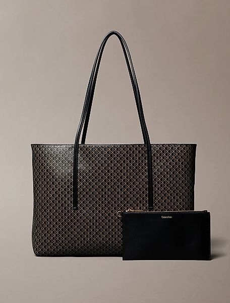 Calvin Klein Henkeltasche "AOP TOTE W/ POUCH ON STRAP", (2 tlg.), Umhängeta günstig online kaufen
