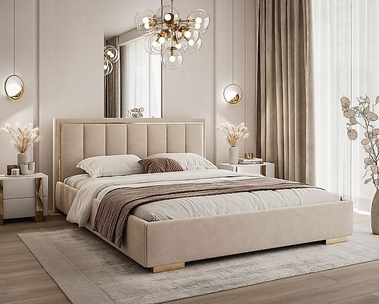 Lookway Polsterbett AURELIA 180x200 mit Bettkasten und Metallgestell – Jasm günstig online kaufen