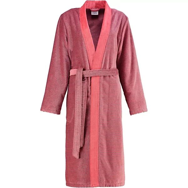 Cawö - Damen Bademantel Two-Tone Kimono 6431- Farbe: rot - 27 günstig online kaufen