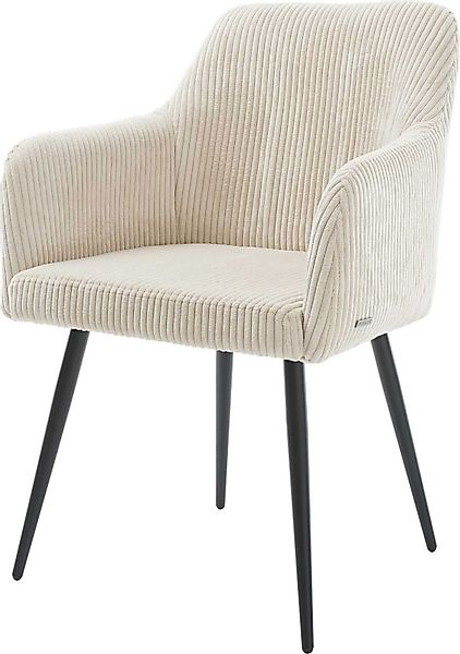 DELIFE Polsterstuhl Greg-Flex, 4-Fuß konisch Schwarz Cord Silbergrau Tasche günstig online kaufen