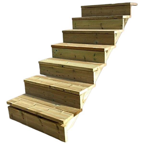 Vinuovo Holztreppe 7 Stufen 60cm mit Setzstufen günstig online kaufen