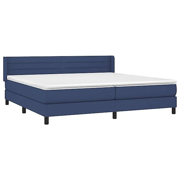 vidaXL Boxspringbett mit Matratze Blau 200x200 cm Stoff 3129823 günstig online kaufen