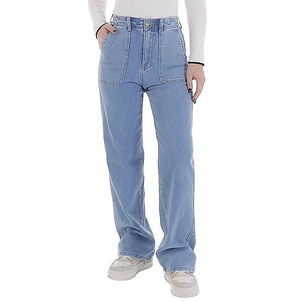 Ital-Design Weite Jeans Stylische High-Waist Jeans für jeden Anlass (892313 günstig online kaufen