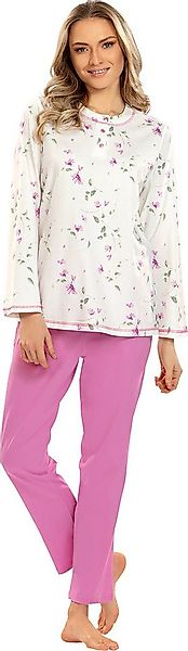 comtessa Pyjama Damen-Schlafanzug Single-Jersey Blumen günstig online kaufen