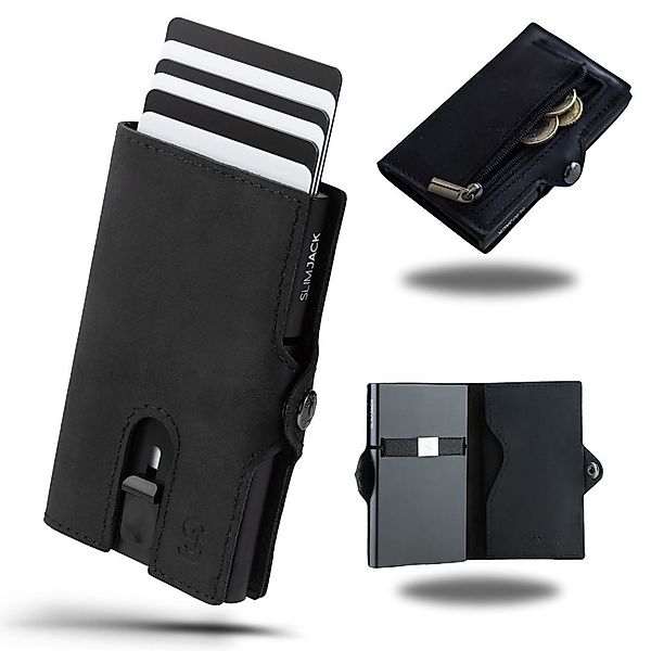 SLIMJACK Mini Geldbörse Herren - echt Leder - Münzfach RFID-Schutz - Cardho günstig online kaufen