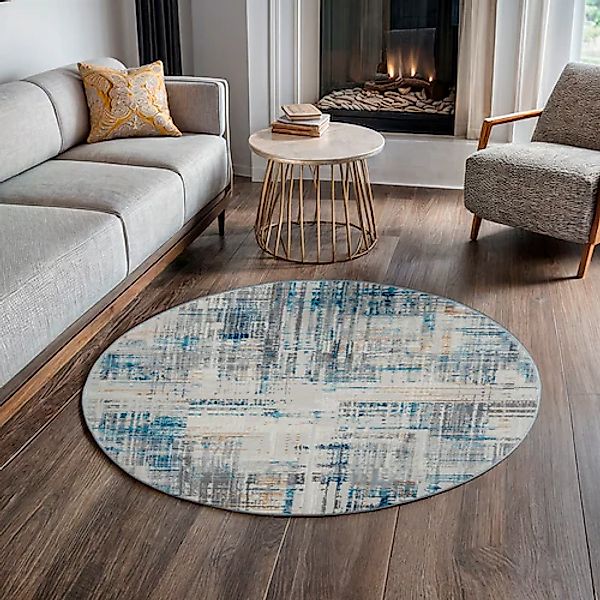 my home Teppich »Niamh«, rund, 8 mm Höhe, Kurzflor, modernes Design, pflege günstig online kaufen