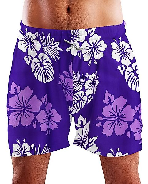 King Kameha Badeshorts Mono Hibiscus Hawaii Bade-Shorts Mesh-Einsatz Versch günstig online kaufen