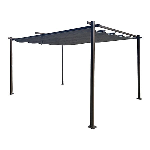 Jet-Line Gartenpavillon Kairo Light aus Alu mit Schiebedach 3 x 3 Meter in günstig online kaufen