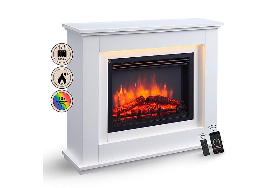 Balderia Elektrokamin Elektrokamin BALDERIA Baldur - Standkamin - Weiß, 3D- günstig online kaufen