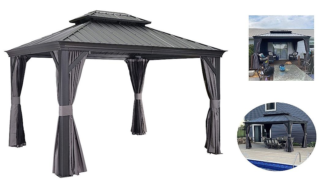 PURPLE LEAF Pavillon Alu Gartenpavillon mit günstig online kaufen