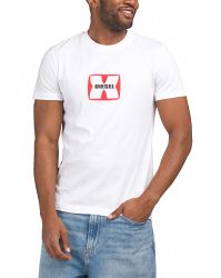 Diesel Rundhalsshirt Slim Fit Logo Shirt günstig online kaufen