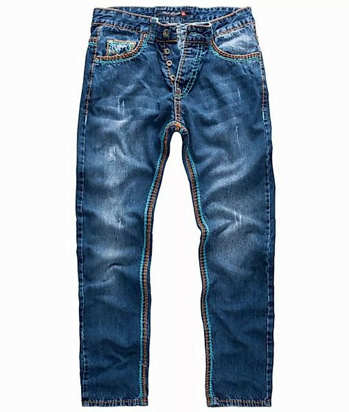 Rock Creek Straight-Jeans Herren Jeans dicke Nähte RC-2270 günstig online kaufen