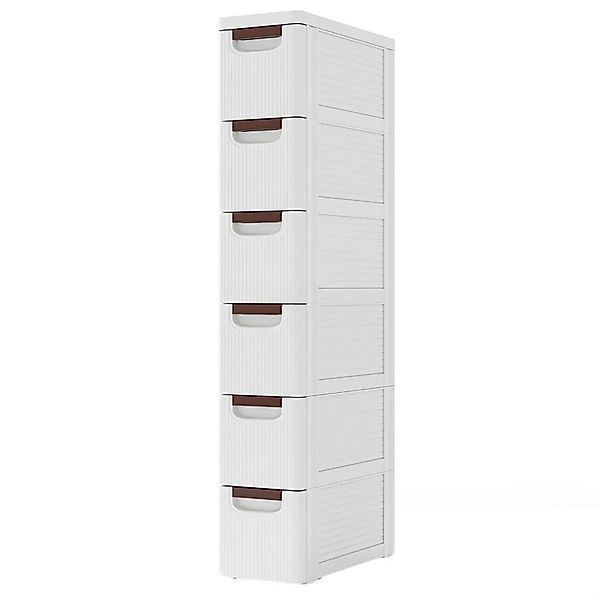 Costway Nischenschrank 20 cm Breit 6 Schubladen Weiß 42 x 19 x 109 cm günstig online kaufen
