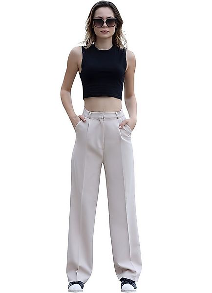 fashionshowcase Palazzohose Damen mit hohem Bund - Elegante Marlene-Hose mi günstig online kaufen