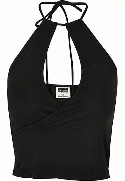 URBAN CLASSICS T-Shirt Damen Ladies Short-Wraped Neckholder Top (1-tlg) günstig online kaufen