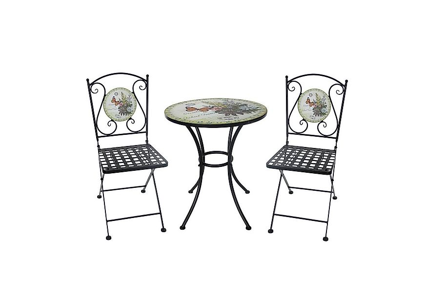HTI-Living Garten-Essgruppe Tisch und 2 Stühle Celia Schmetterling, (Set, 3 günstig online kaufen