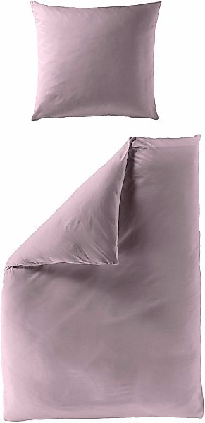 BIERBAUM Bettwäsche "Elegant uni" 3 Stk. Mako-Satin, 100 % Baumwolle, Uni, günstig online kaufen