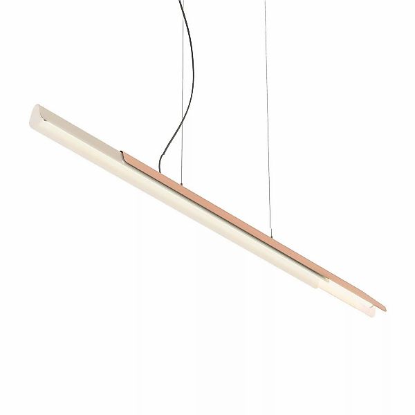 kdln Hängelampe Dala linear, sandweiß/kupfer 3.000 K 150 cm günstig online kaufen