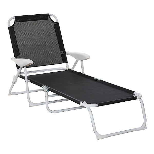 Outsunny Gartenliege Liegestuhl Sonnenliege Klappbare, Relaxliege, günstig online kaufen
