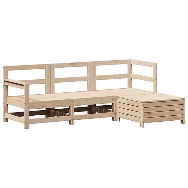 vidaXL 4-Tlg Garten-Sofagarnitur Massivholz Kiefer 3250776 günstig online kaufen
