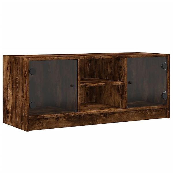 vidaXL TV-Schrank TV-Schrank mit Glastüren Räuchereiche günstig online kaufen