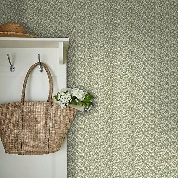 LAURA ASHLEY Vliestapete »Sweet Alyssum«, geblümt, 10mx52cm (ca. 5m2) günstig online kaufen