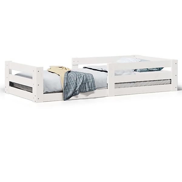 vidaXL Massivholzbett ohne Matratze Weiß 75x190 cm Kiefernholz 855697 günstig online kaufen