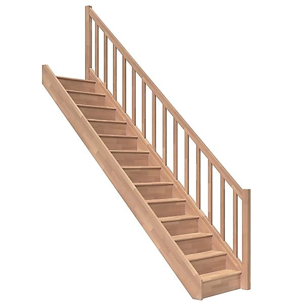 Dolle Raumspartreppe Paris Gerade Setzstufe Buche Rechteckstabgeländer FSC® günstig online kaufen
