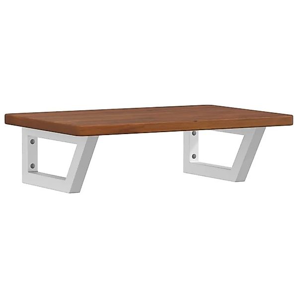 vidaXL Waschtischplatte mit Halterung Stahl und Massivholz Eiche 3302350 günstig online kaufen