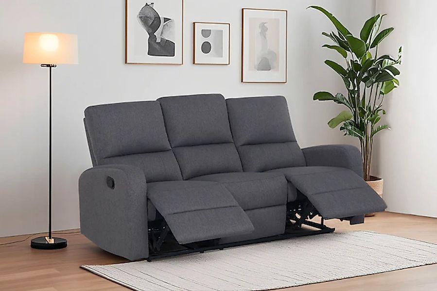 Home affaire 3-Sitzer »TOURNAY manuelle Relaxfunktion, Liegefunktion (105°- günstig online kaufen
