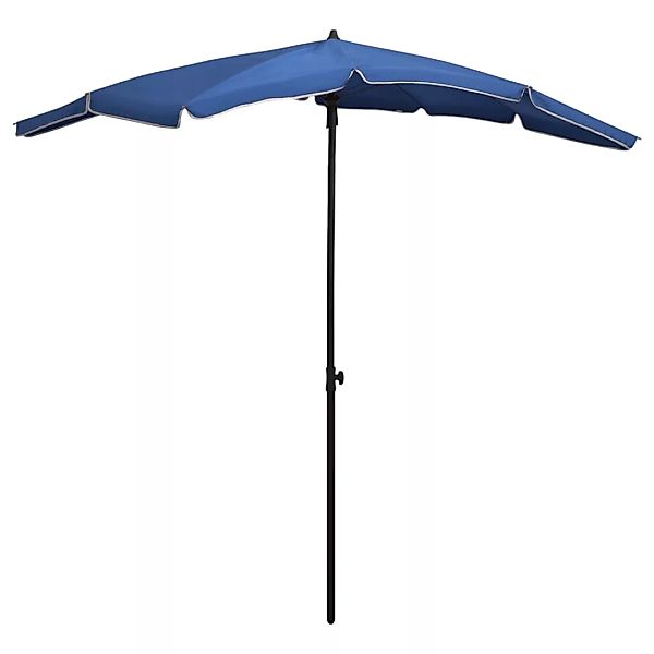 Sonnenschirm Mit Mast 200x130 Cm Azurblau günstig online kaufen