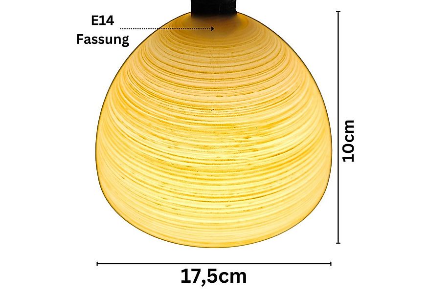 Lichthandel Hoch Lampenschirm 70er Jahre E14 Mediterran Ersatzglas Lampe Gl günstig online kaufen