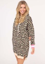 Zwillingsherz Sweatkleid ""Leo all over"", mit Kapuze und Kängurutasche, au günstig online kaufen