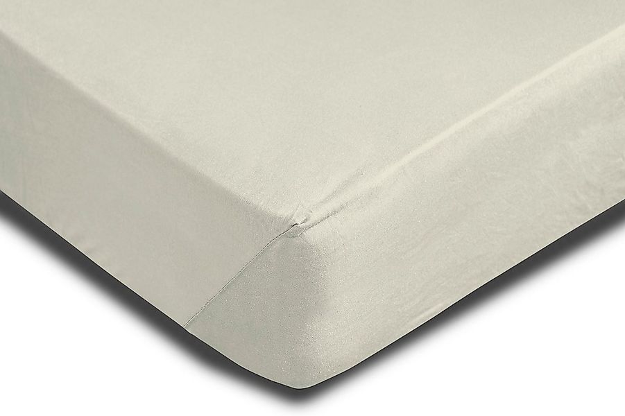 One Home Spannbettlaken, Jersey, Gummizug: rundum, (1 Stück), Baumwolle wei günstig online kaufen