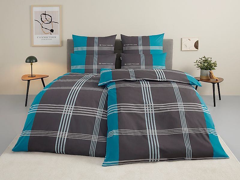 TOM TAILOR HOME Bettwäsche "Ole" 2 Stk. tlg. karierte Bettwäsche aus Baumwo günstig online kaufen