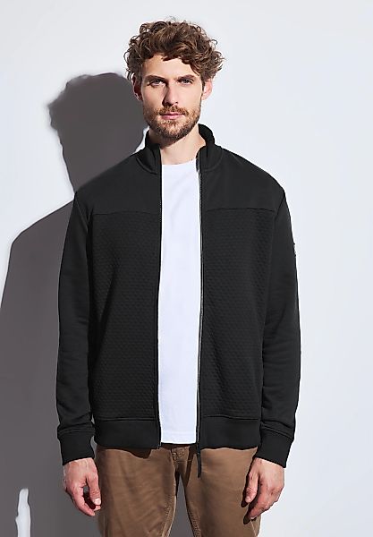 STREET ONE MEN Sweatjacke, mit Stehkragen günstig online kaufen